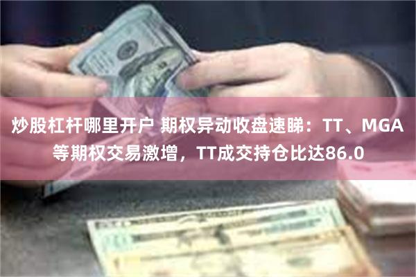 炒股杠杆哪里开户 期权异动收盘速睇：TT、MGA等期权交易激增，TT成交持仓比达86.0