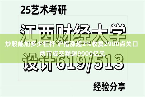 炒股能加多少杠杆 沪指涨超2%收复2900点关口 两市成交额超9000亿元