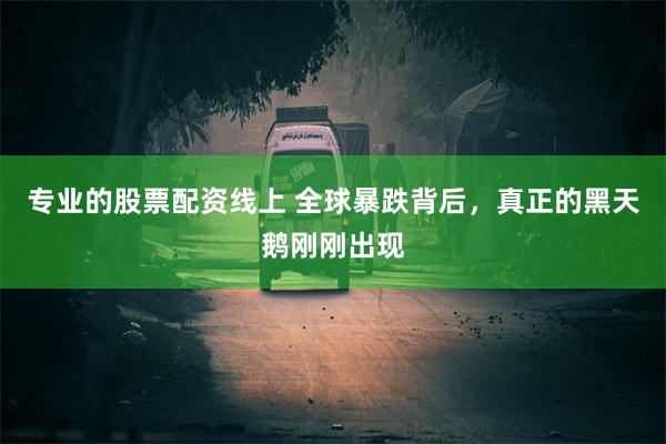 专业的股票配资线上 全球暴跌背后，真正的黑天鹅刚刚出现