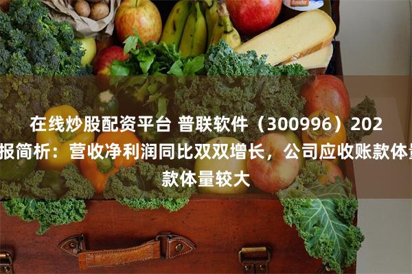 在线炒股配资平台 普联软件（300996）2024年中报简析：营收净利润同比双双增长，公司应收账款体量较大